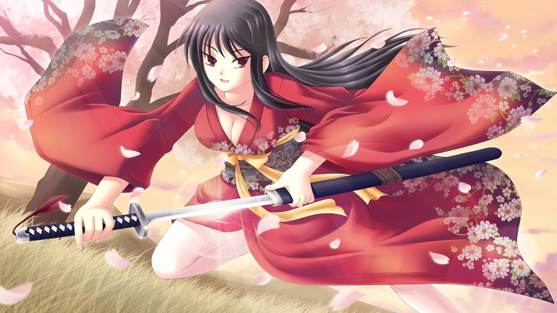绝美二次元壁纸合集 樱花长刀少女氛围感拉满