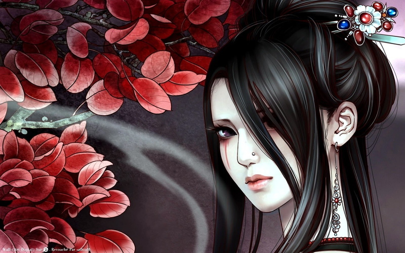 绝美动漫纹身女孩壁纸合集 720P高清