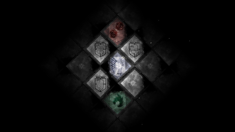 动漫创意徽章拼贴壁纸