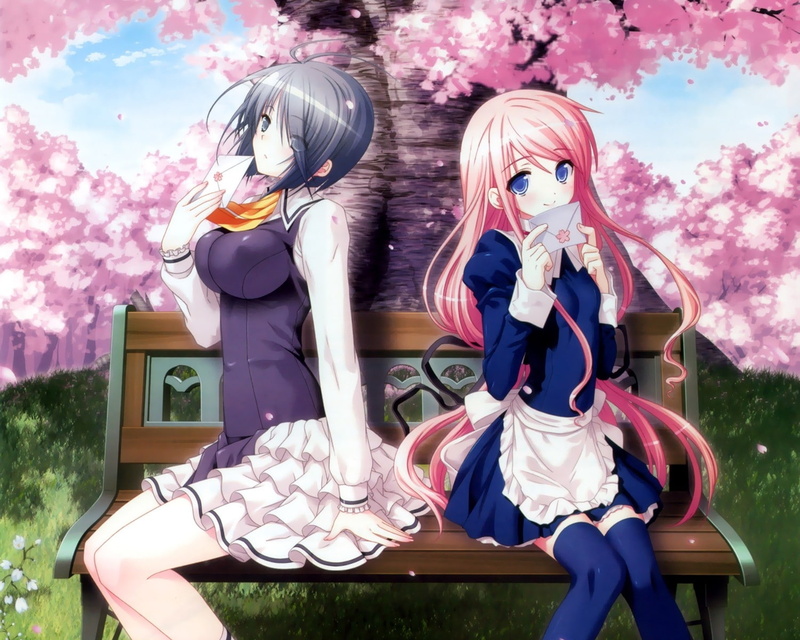 动漫黑发粉发少女壁纸合集