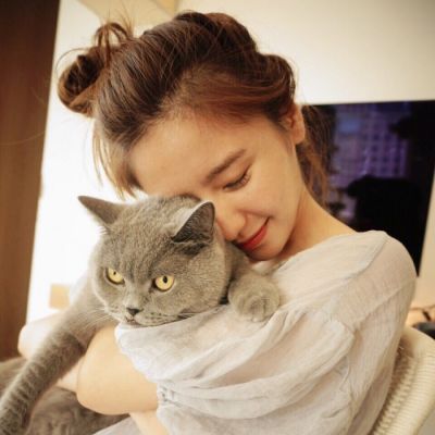 18张高清唯美QQ女生抱猫头像合集