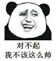 火出圈的“对不起我不该这么帅”熊猫人表情包来啦