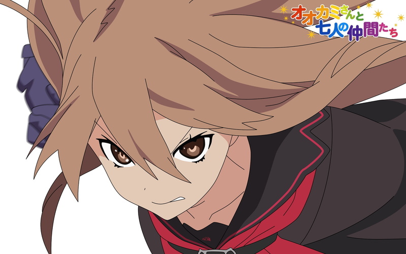 怒怼表情黑发少女壁纸