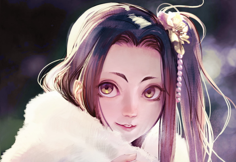 头上别花的动漫少女