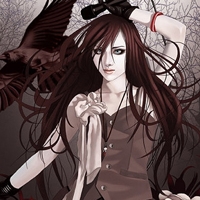 21张暗黑感拉满！惊悚风动漫女生QQ黑化头像合集