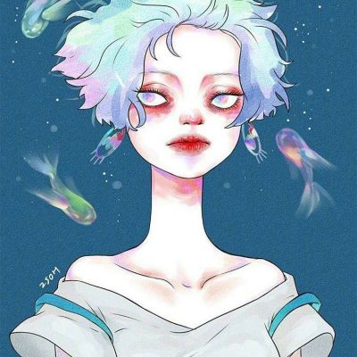 8张高清诡异风格！恐怖动漫女生头像合集