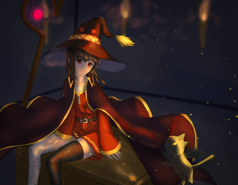 美好世界献上祝福！惠惠&豆之助1080P高清壁纸合集