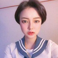 短发冷艳红唇女生头像 14张合集