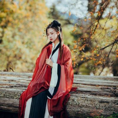 21张高清红衣忧伤古风女生头像 氛围感拉满