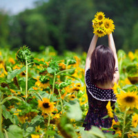 14张氛围感拉满的向日葵女生头像合集