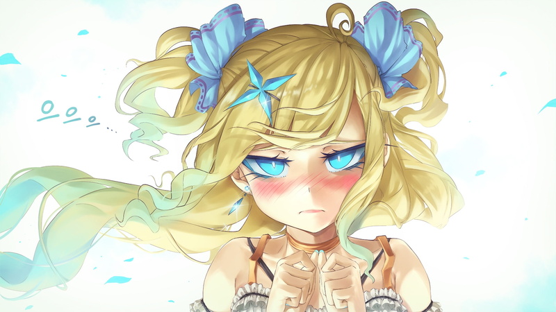 生气表情金发动漫少女壁纸合集