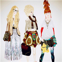 三人闺蜜共用的时尚头像！20张好看的三人合一张闺蜜头像合集