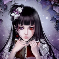 21张暗黑感拉满！惊悚风动漫女生QQ黑化头像合集