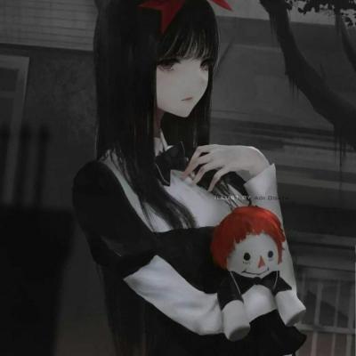 9张高清暗黑系动漫女生头像 氛围感拉满的黑暗风女头合集