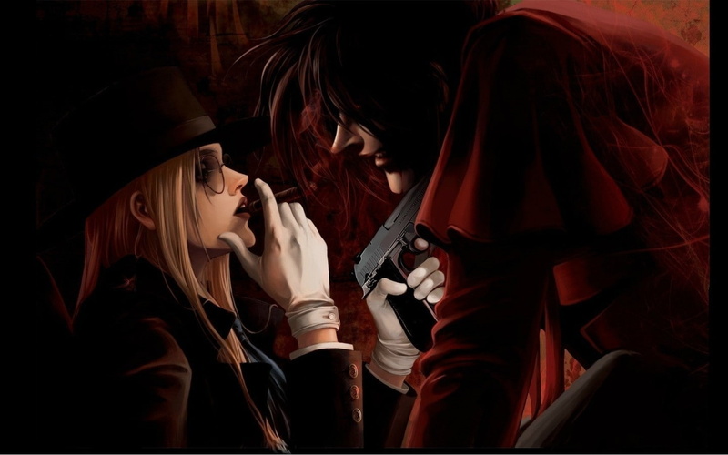 《Hellsing经典角色壁纸合集 吸血鬼与搭档的暗黑氛围感拉满》