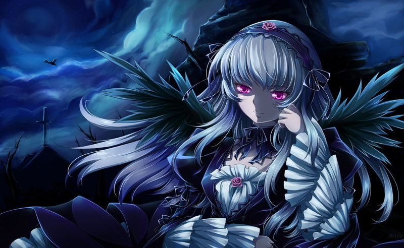 水银灯绝美壁纸分享！蔷薇少女暗黑系少女正脸特写