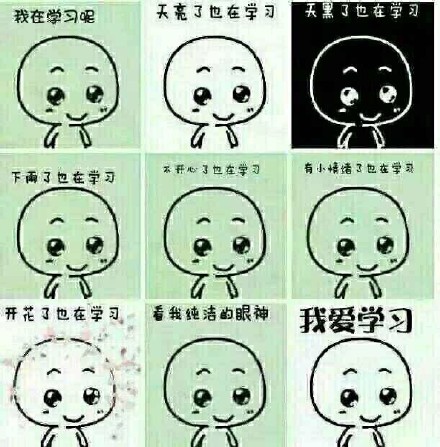 “我在学习呢”可爱表情包合集