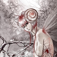 21张暗黑感拉满！惊悚风动漫女生QQ黑化头像合集