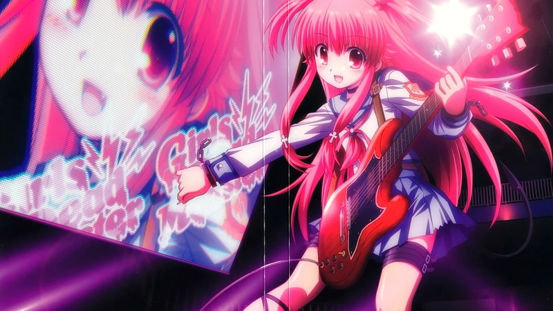 《Angel Beats!》粉发动漫少女高清壁纸合集