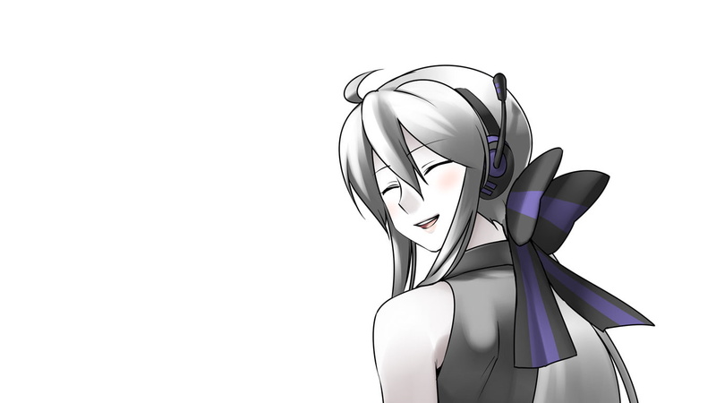 这是一张Vocaloid角色弱音白的720P动漫高清壁纸