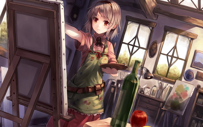 女生手绘调色板主题壁纸合辑