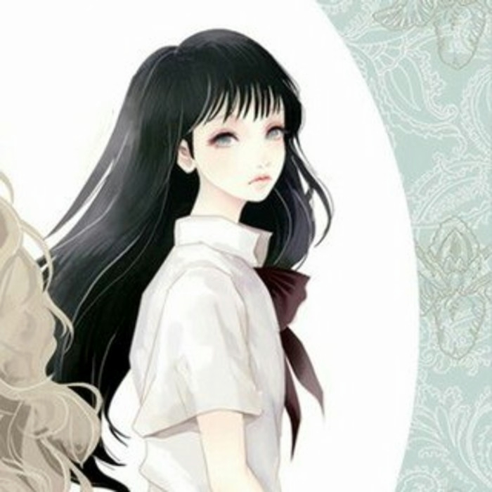 12张高清高冷忧郁风长发动漫女生头像
