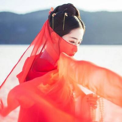 21张高清红衣忧伤古风女生头像 氛围感拉满
