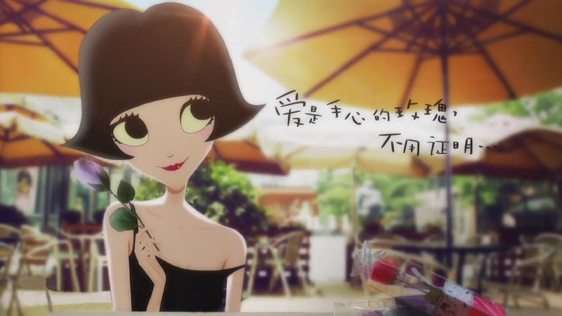 长发紫发少女持剑壁纸