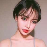 短发冷艳红唇女生头像 14张合集