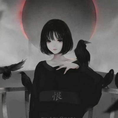 9张高清暗黑系动漫女生头像 氛围感拉满的黑暗风女头合集