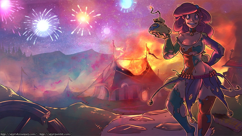 跨次元跨年狂欢夜！彩色烟花点亮霓虹夜生活