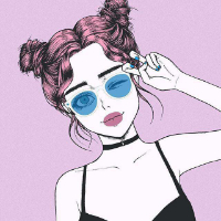 戴眼镜的可爱卡通女生头像合集 39款漫画风女头分享
