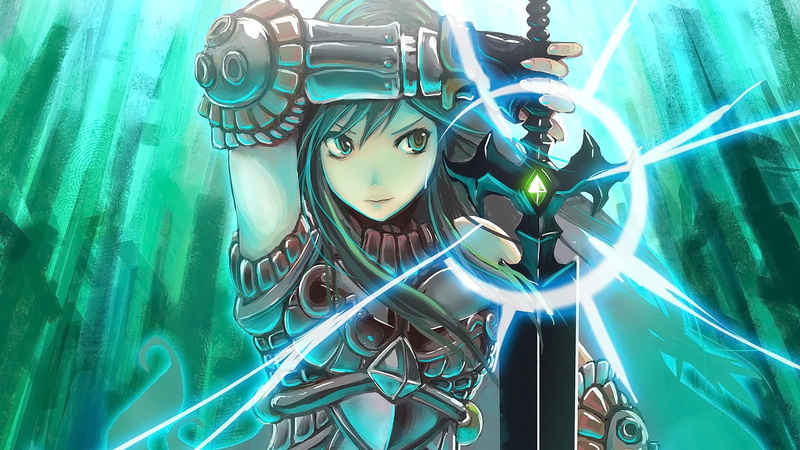 银发少女执剑对镜 机甲风动漫壁纸高清合集