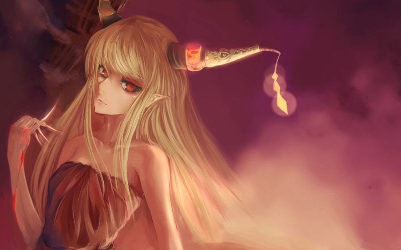 东方project萃香壁纸合集 红发恶魔少女超带感