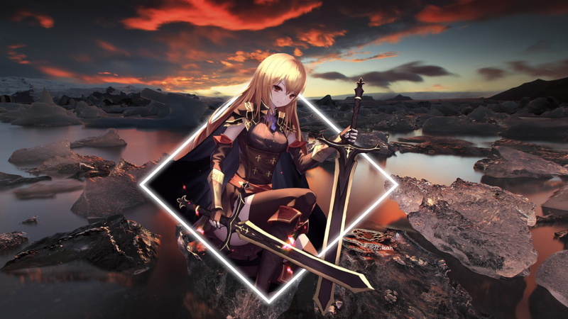 超燃二次元壁纸！1080P2D骑士少女冰剑氛围感拉满