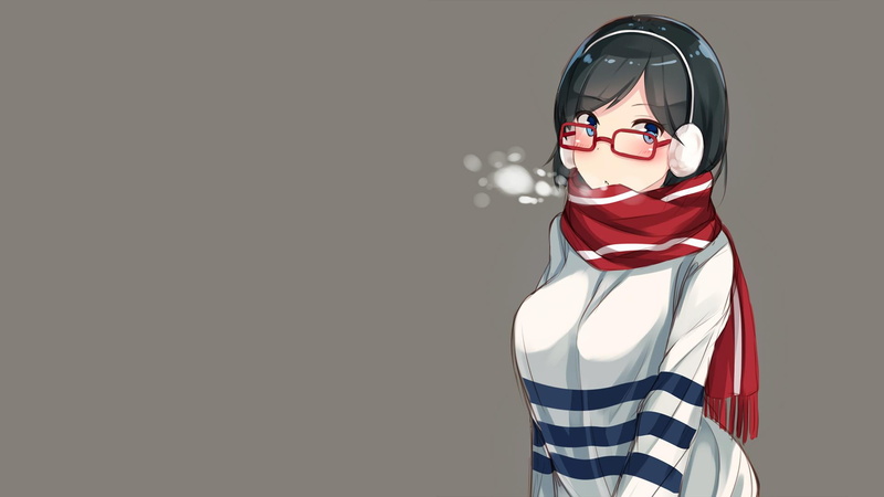 舰娘高清壁纸合集 脸红少女围围巾超吸睛
