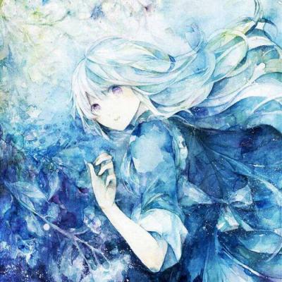 8张高清蓝色系动漫女生头像 氛围感拉满