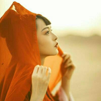 18张高清真人古风红衣女生QQ头像合集
