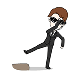 超实用！酷酷黑衣人QQ表情包合集