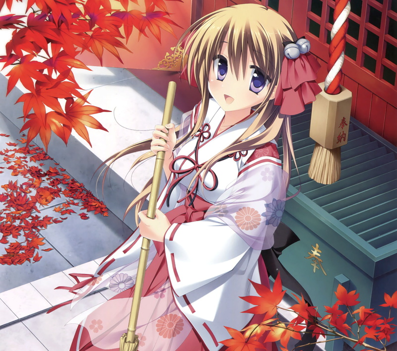 这套超绝的动漫巫女壁纸合集！快收藏