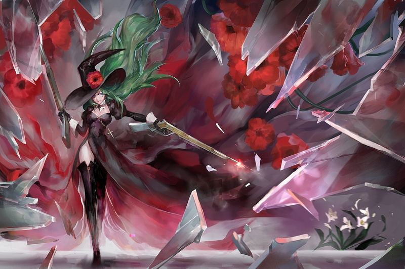 暗黑魔女与玫瑰的720P高清动漫壁纸合集