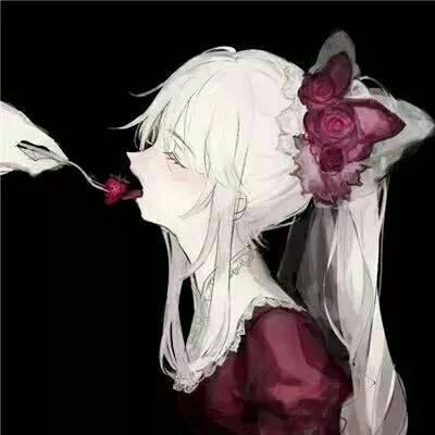 32张高清黑暗丧气动漫女生头像 氛围感拉满