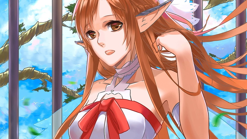 亚丝娜绝美壁纸合集！刀剑神域棕发少女的治愈氛围感