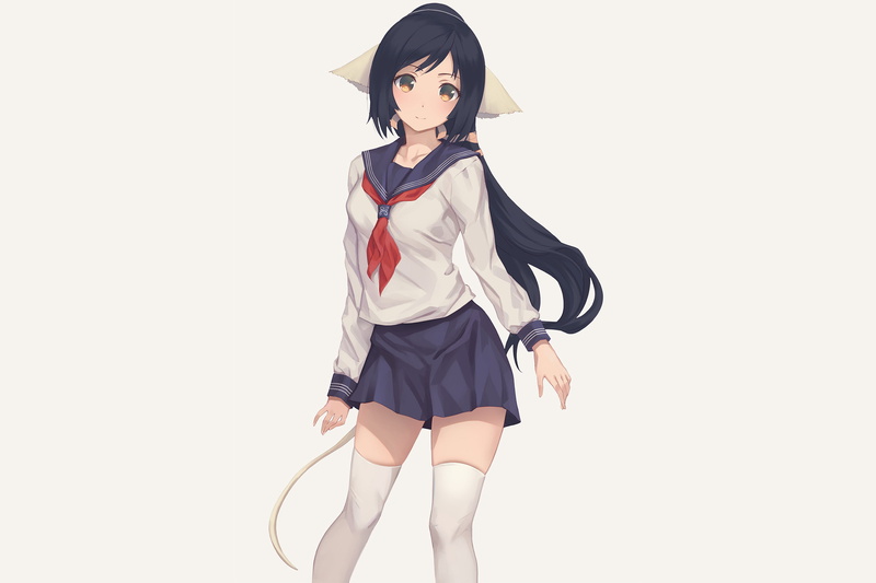 《传颂之物》黑发少女久远高清壁纸 笑容灵动制服造型拉满