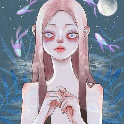 8张高清诡异风格！恐怖动漫女生头像合集