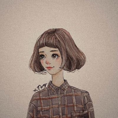 15张简约大方女生手绘微信头像 高清又好看