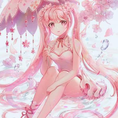 28张梦幻樱花动漫女生头像 高清好看直接用
