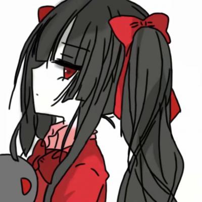 13张高清病娇女生动漫头像 暗黑血腥黑化风格