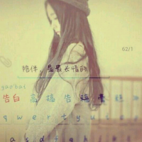 16张带字伤感款！透明键盘女生QQ头像合集