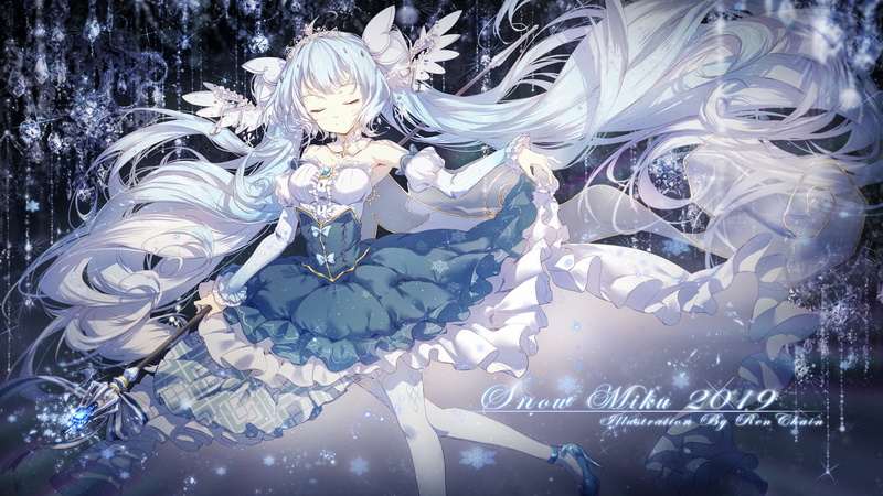 这组壁纸的主角是雪初音，画质拉满1080P